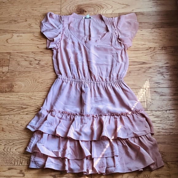 banana republic pink ruffle dress Banana Republic Pink Swing Dress